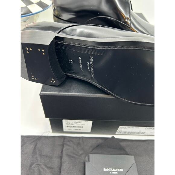 Men\'s Saint Laurent JEAN Leather, Derby shoes size 42/9 US made in Italy main image 2